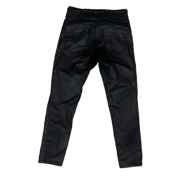 Bevy‎ Flog Women's Black Coated Cotton Blend Shely Jogger Pants Size 27 - Picture 3 of 9